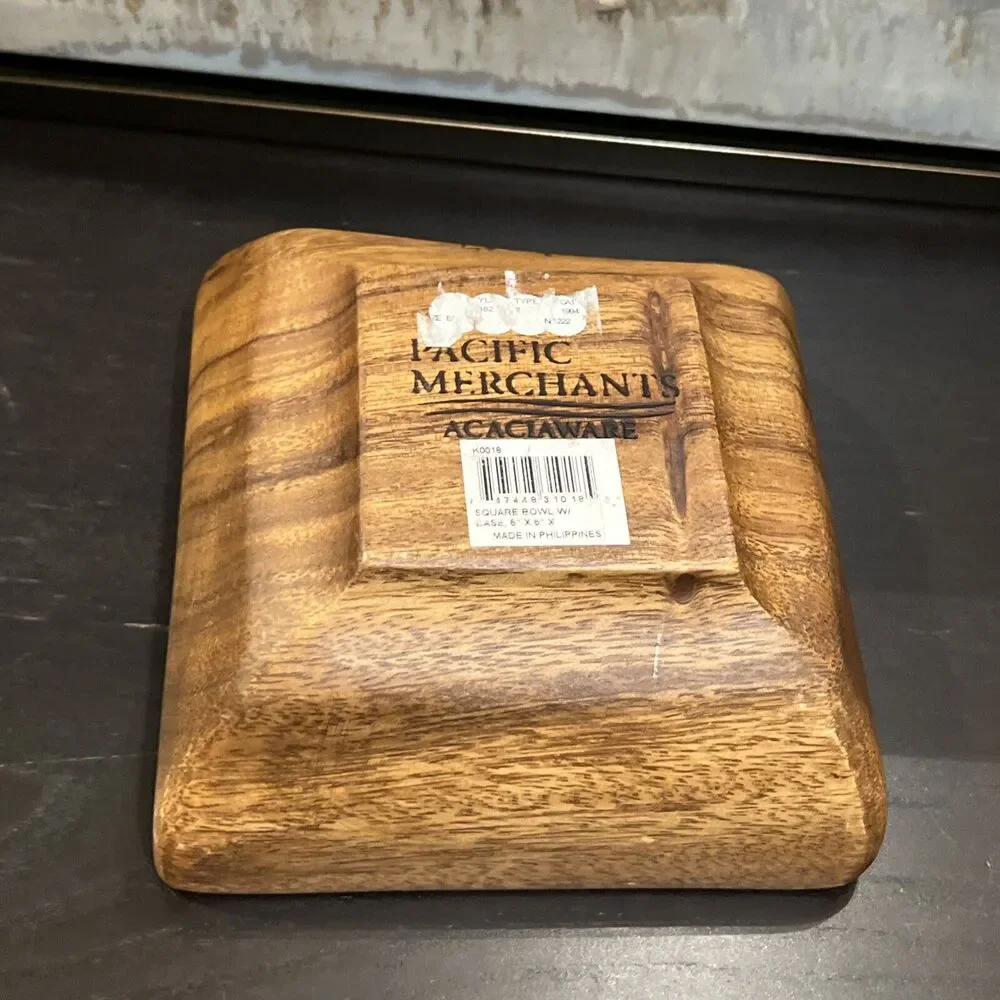 Pacific Merchant Acacia were Square Acacia Wood Bowl 6